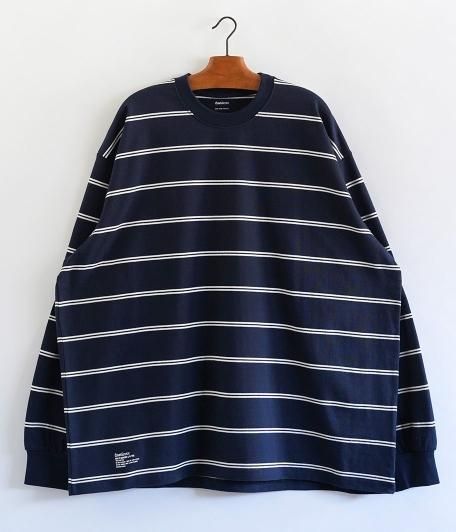 Fresh Service MULTI BORDER L/S TEE [NAVY] - Fresh Service