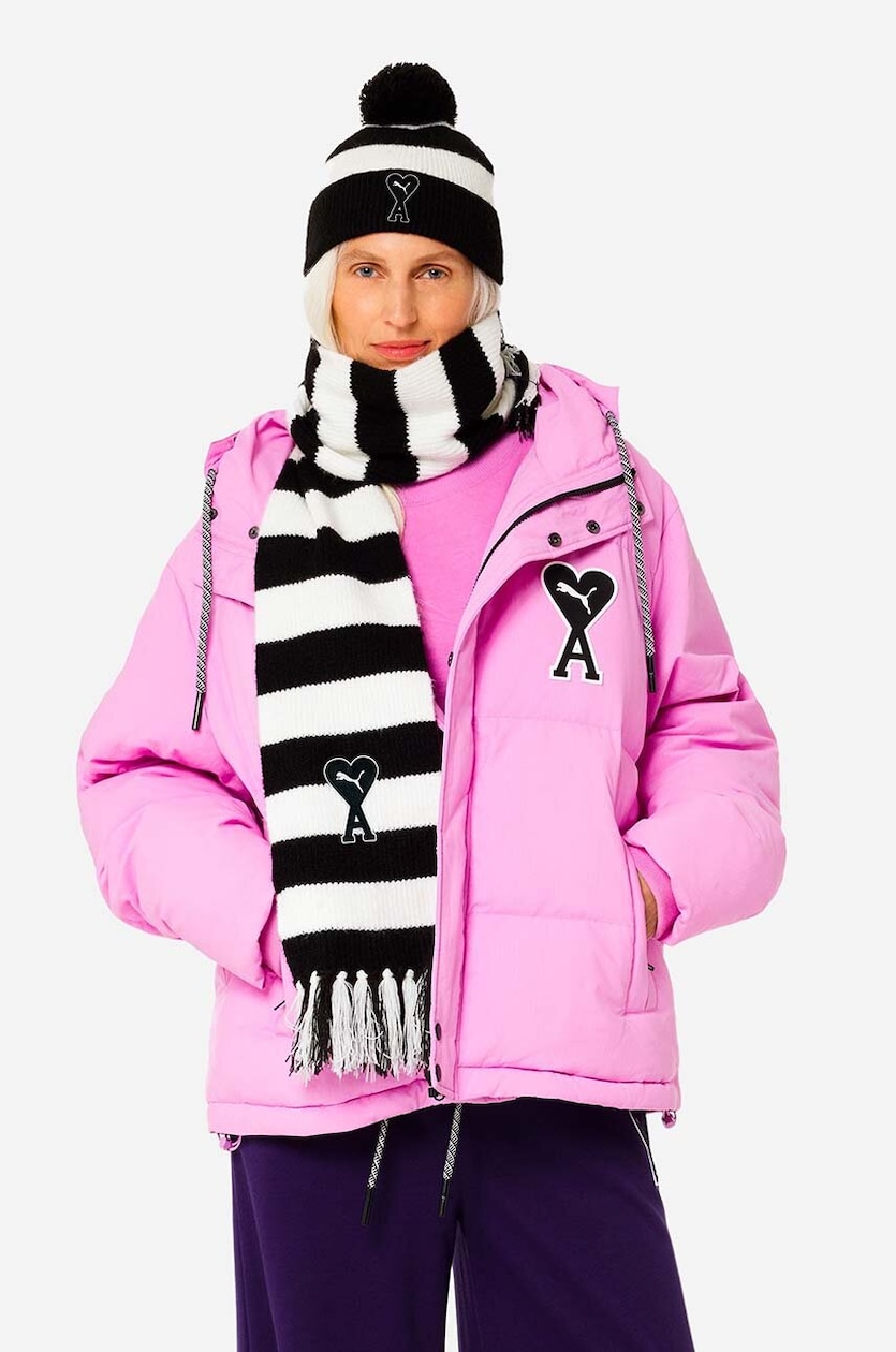Puma jacket x AMI Puffer Jacket women's pink color at PRM US