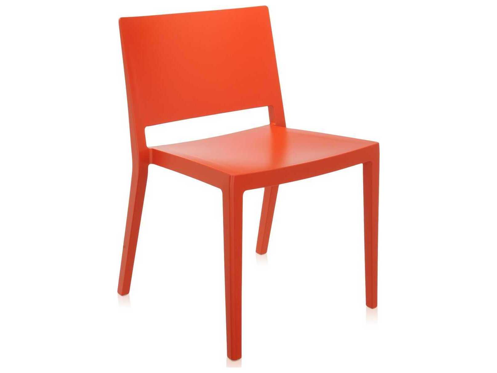 Kartell Lizz Mat Red Side Dining Chair (Sold in 2) | KAR486950