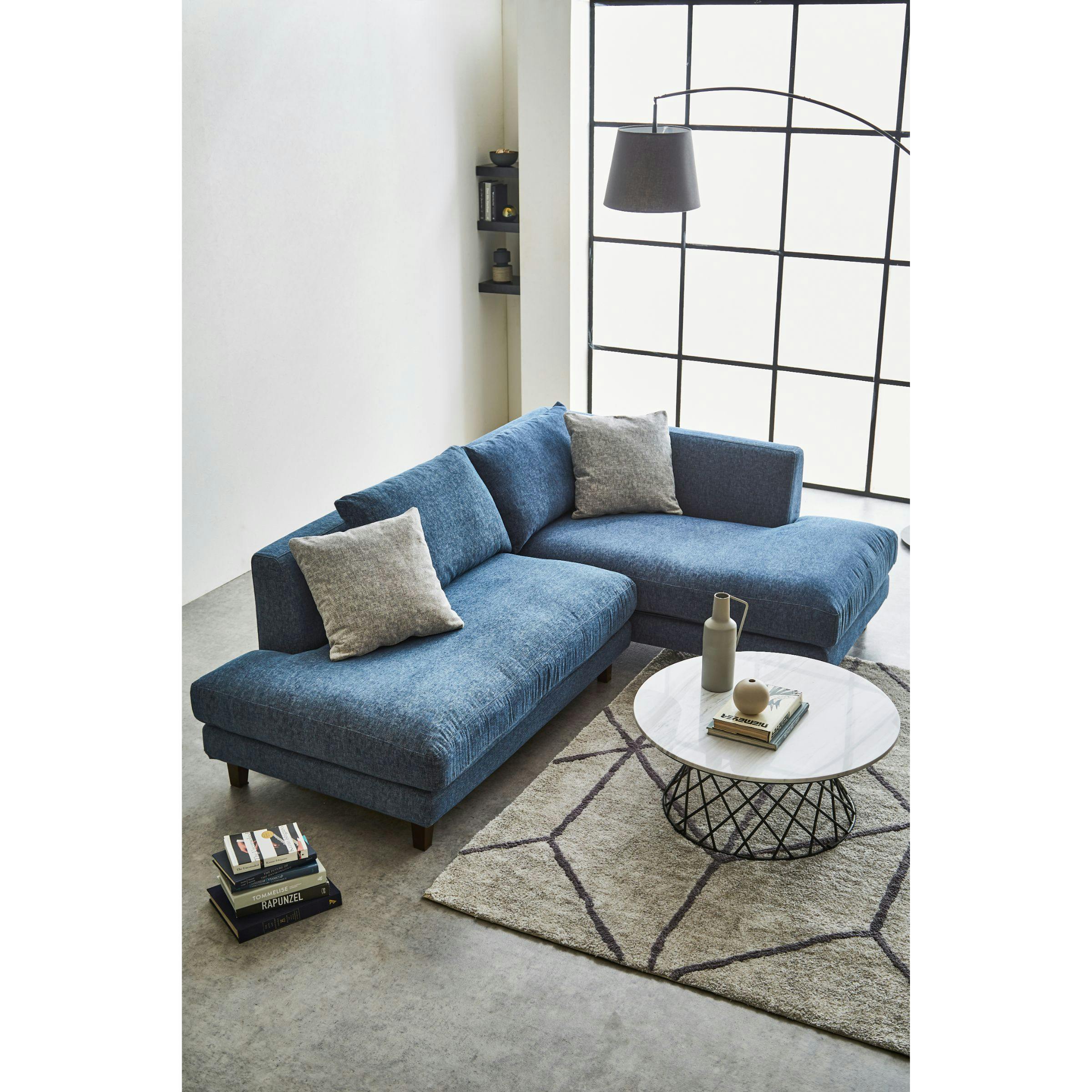 to meet 左カウチソファ レイモンズ ブルー ソファー 3人掛け ソファ