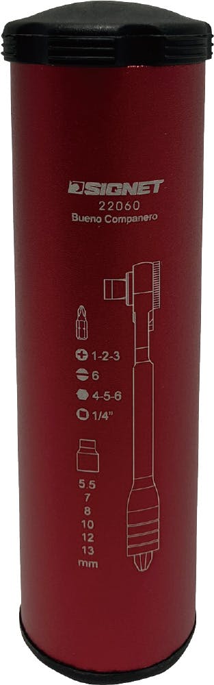 SIGNET 15点組 1/4DR ミニラチェットセット レッド ビット・ソケット