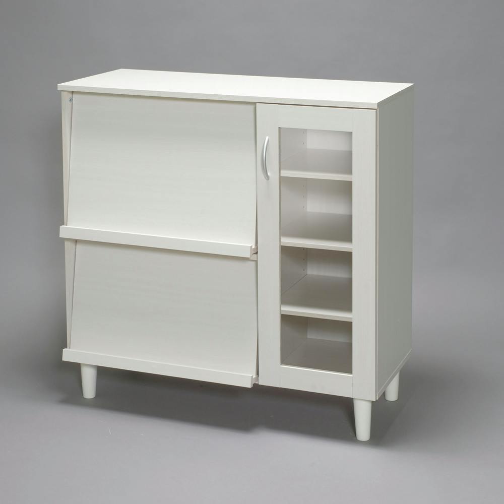 アイリスオーヤマ キッチンキャビネット KBN-9390 オフホワイト