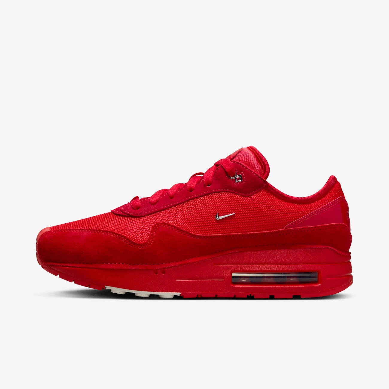 Air Max 1 x Jacquemus University Red and Metallic Silver - Nike