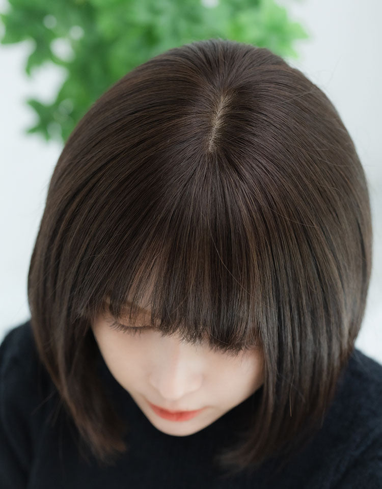 天使のミニボブ人毛MIX フルウィッグ ショート｜リネアストリア