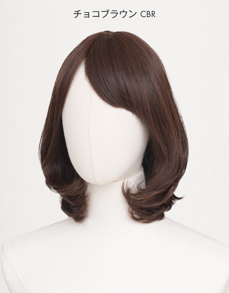 天使の四季のボブ人毛MIX フルウィッグ ミディアム｜リネアストリア