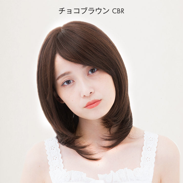 天使のレイヤーセミディ人毛MIX フルウィッグ ミディアム｜リネアストリア