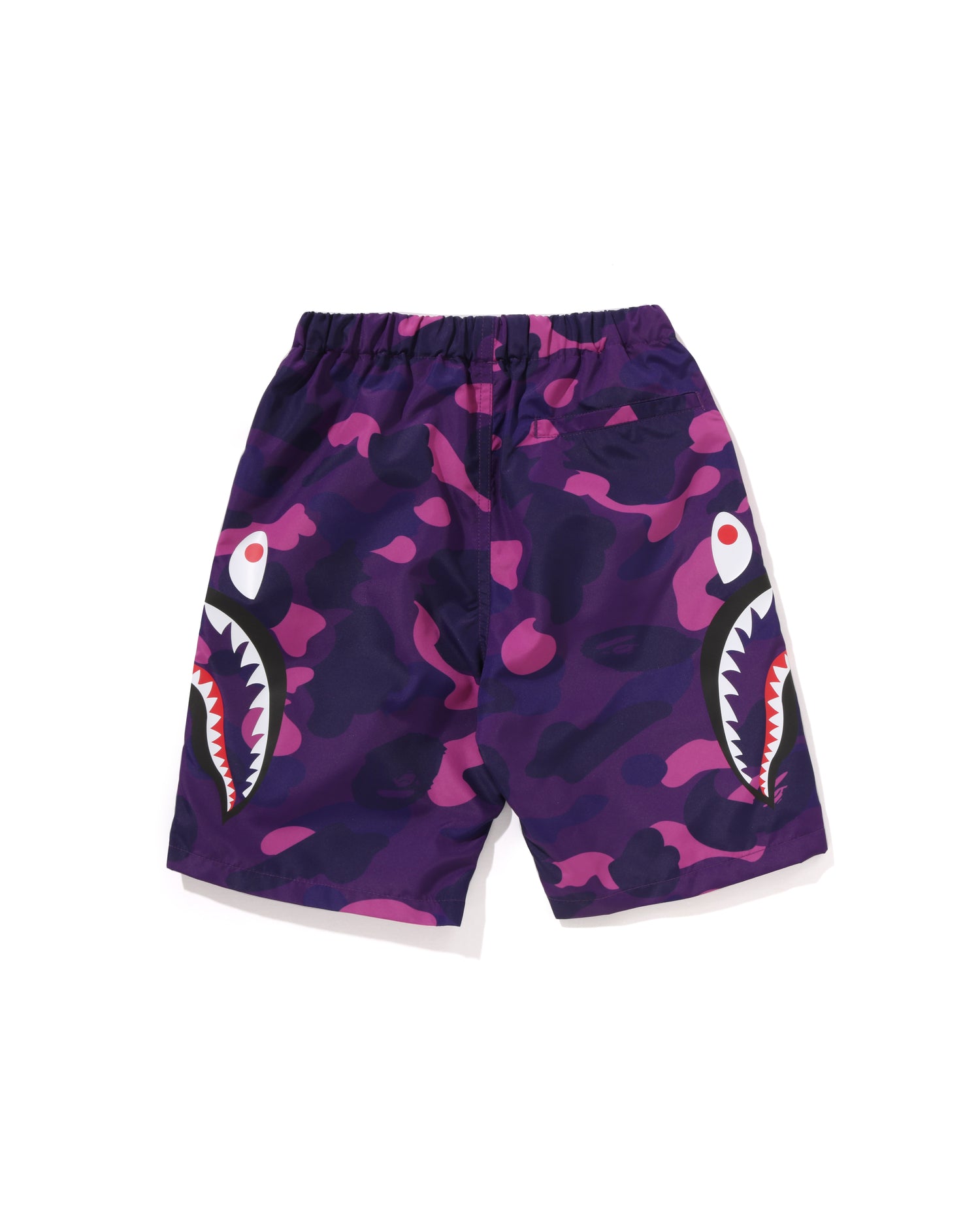 A BATHING APE® Kids Color Camo Side Shark Beach Shorts | Bape