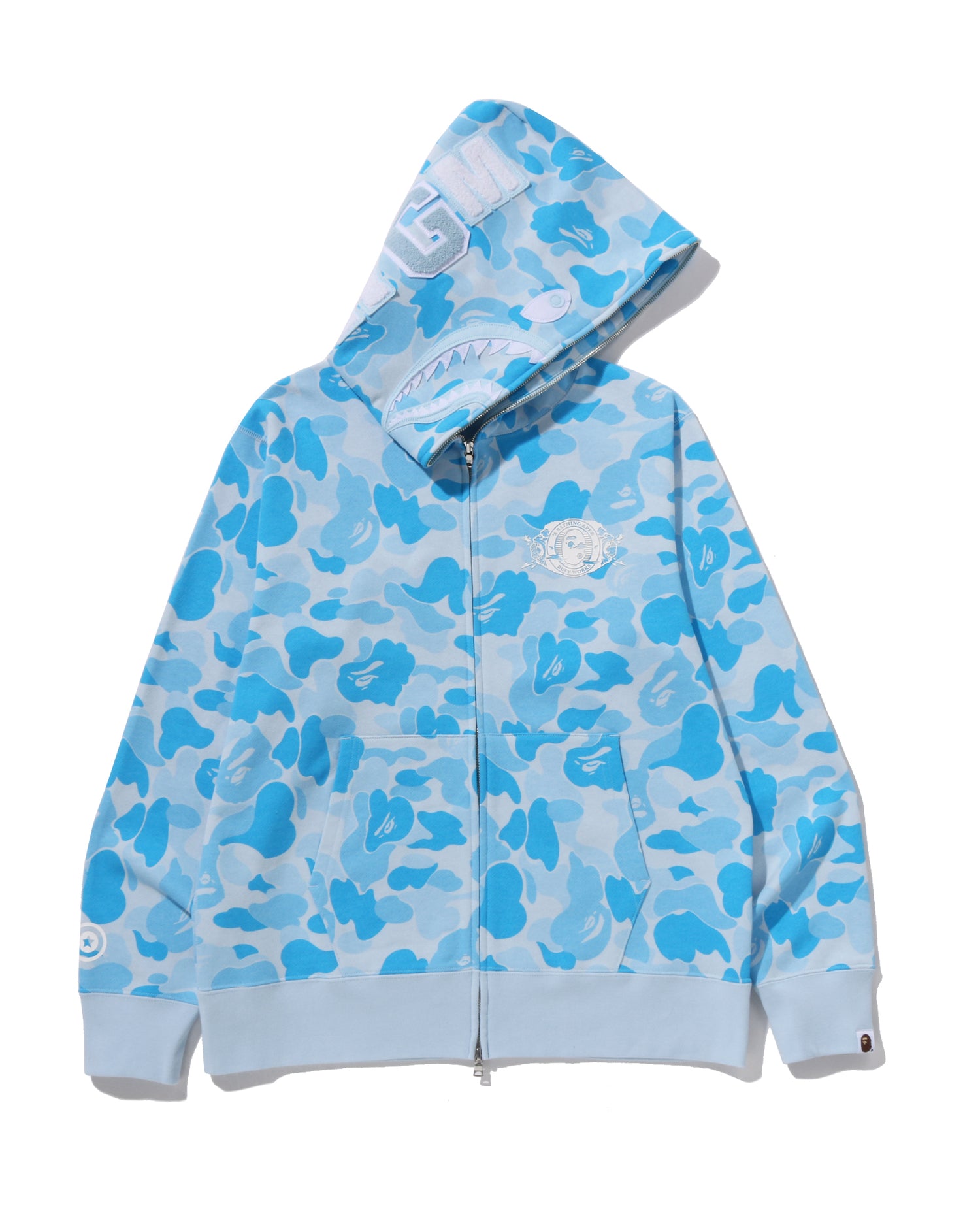 A BATHING APE® Icy BAPE Abc Camo Shark Full Zip Hoodie | Bape