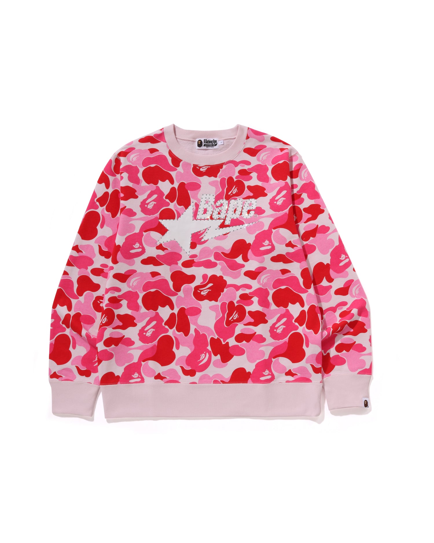 A BATHING APE® Abc Camo Rhinestone BAPE STA Crewneck Sweatshirt