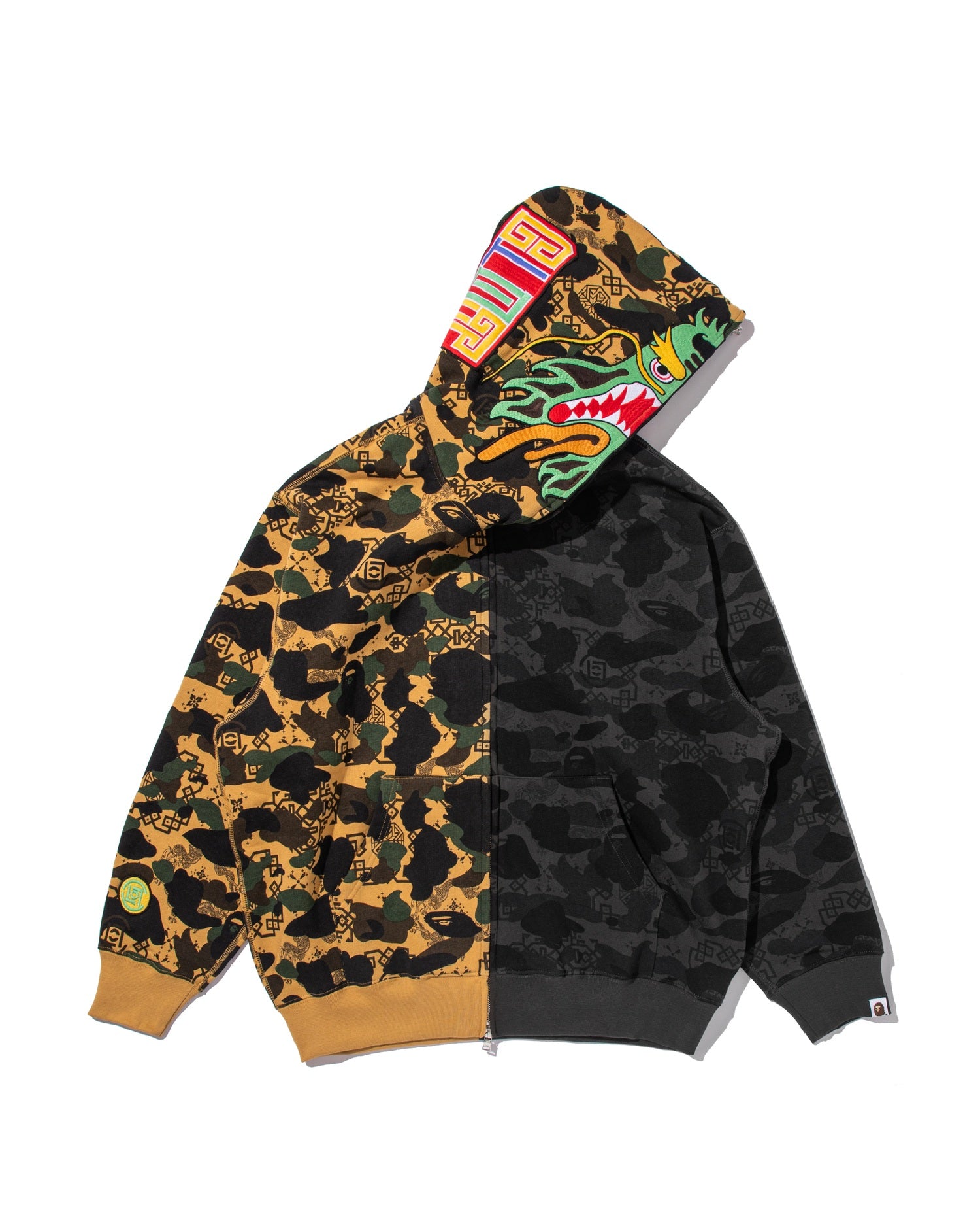 A BATHING APE® BAPE X Clot Camo Split Shark Relaxed Fit Full Zip