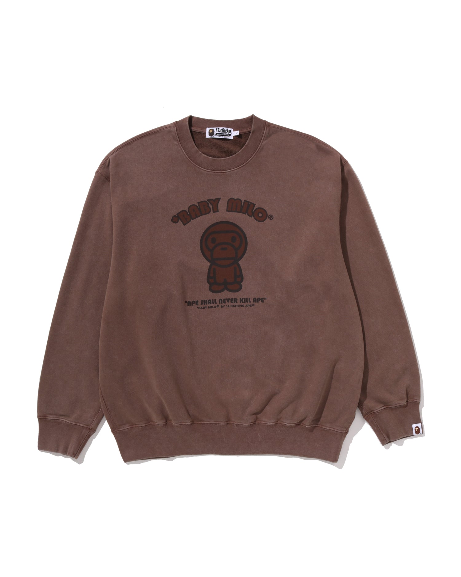 A BATHING APE® Garment Dye Baby Milo Relaxed Fit Crewneck