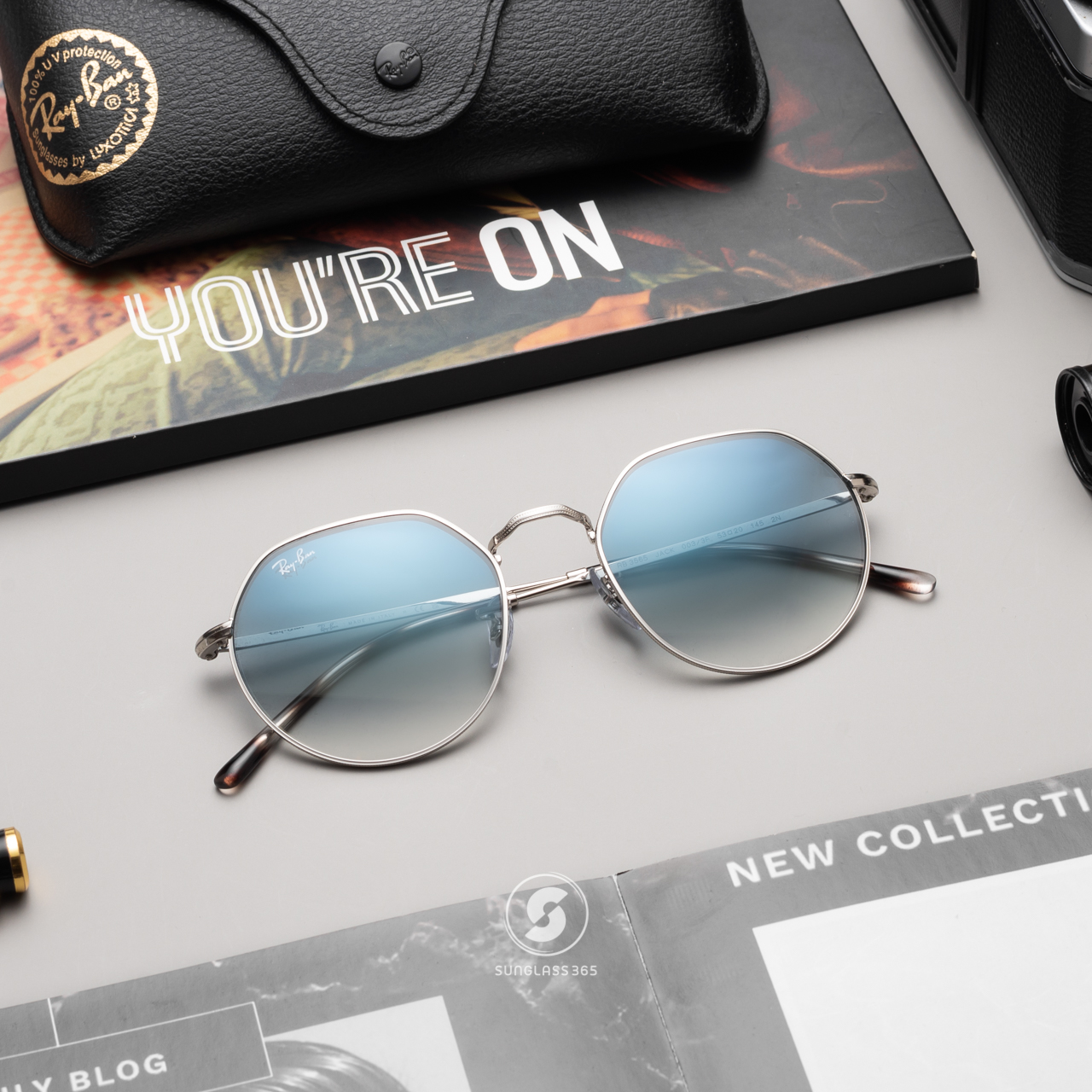 RayBan Jack RB3565 003/3F Light Blue Gradient