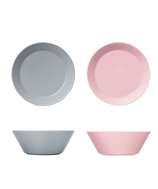 ティーマ プレート21cm＆ボウル15cmペアセット（パールグレー