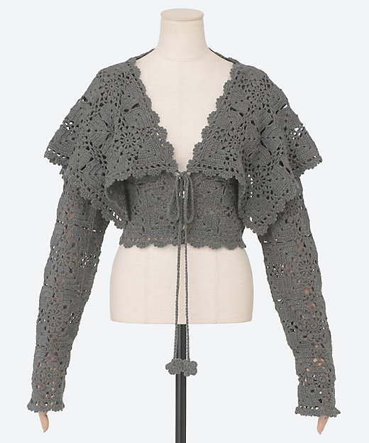 Cashmere blend fleur lace cardigan