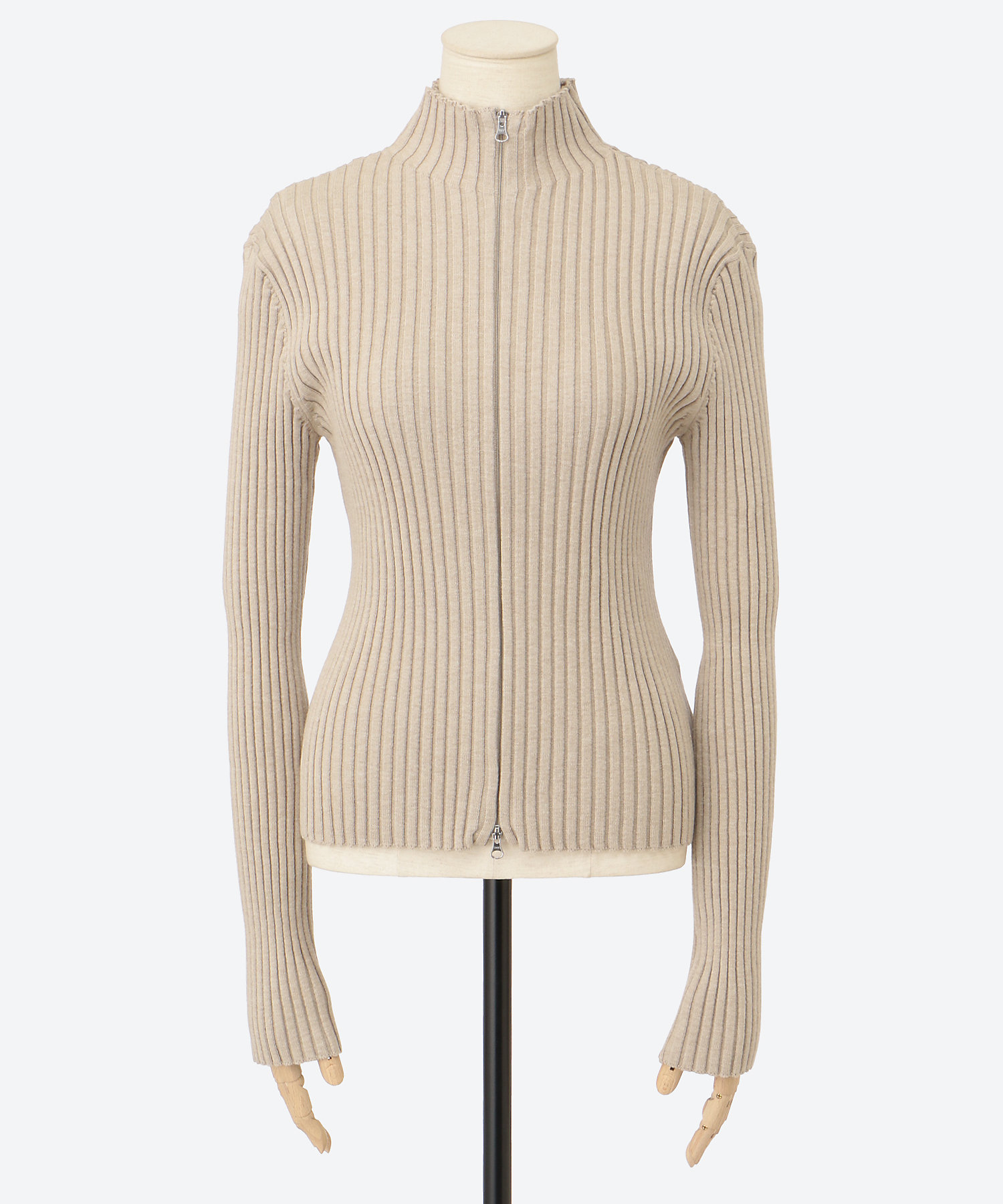 RIBBED HIGH NECK ZIP U AM25FWW01CD