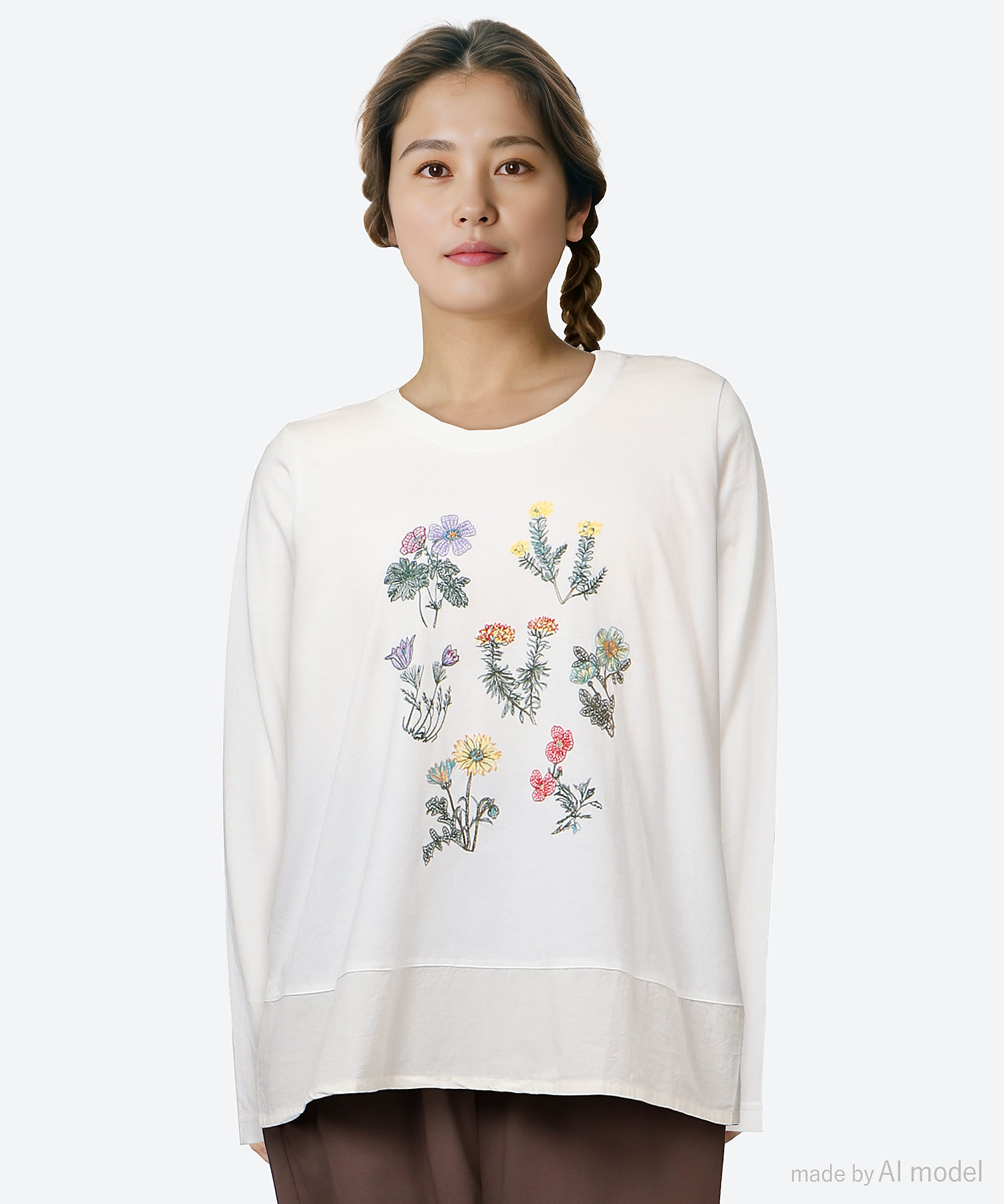 ブルームインデックス刺繍長袖カットソー 46950254 | super