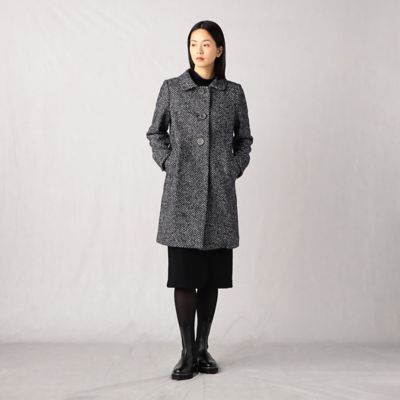 ヘリンボーンツイード クラシカルコート（0814WA02