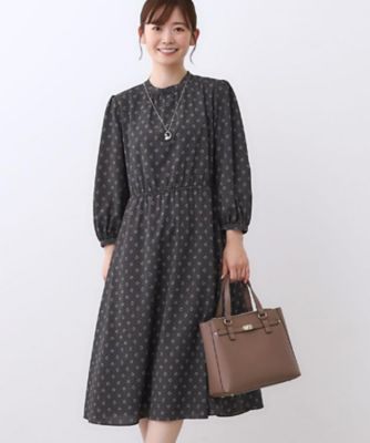 きちんと見え／通勤／セレモニーにおすすめ◎】ドット×ダイヤ柄