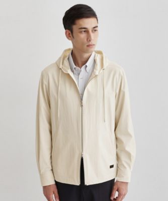 3D ナイロン ストレッチ】ジップアップ フードブルゾン