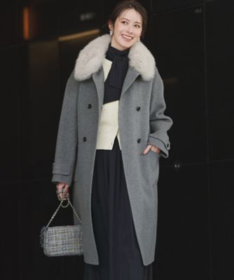 VERY掲載】MANTECOPureリバー スタンドカラーコート