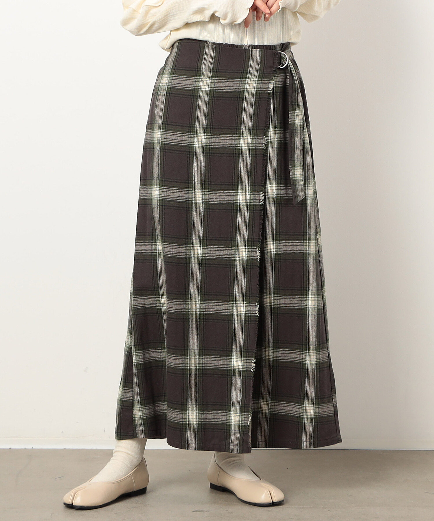 起毛チェック 巻き風スカート（5250FI77） | COMME CA ISM