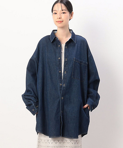 デニム ボーイフレンド シャツブルゾン／セットアップ対応