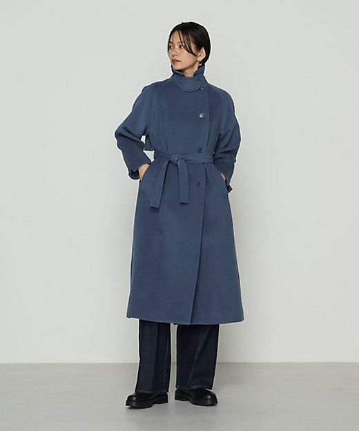 TALLサイズ 〕 アンゴラウール ロングトレンチコート