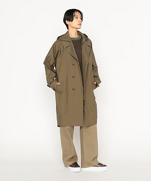 ガンクラブチェック フード付きコート（7704MM01） | β (Women