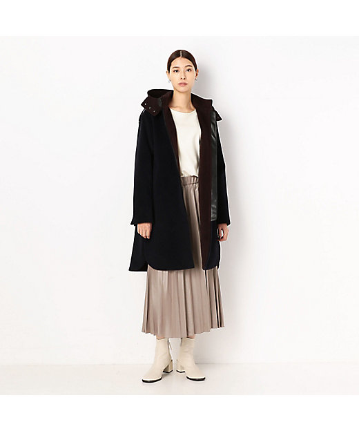 2WAY】アンゴラウールフード付き フィールドコート