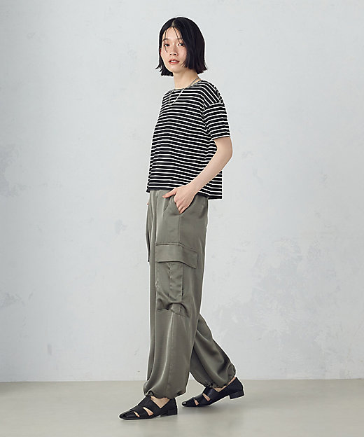 ポリエステルマットサテン カーゴパンツ（1252PK06） | COMME