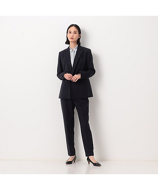 セットアップ対応】ウールストライプ ダブルジャケット