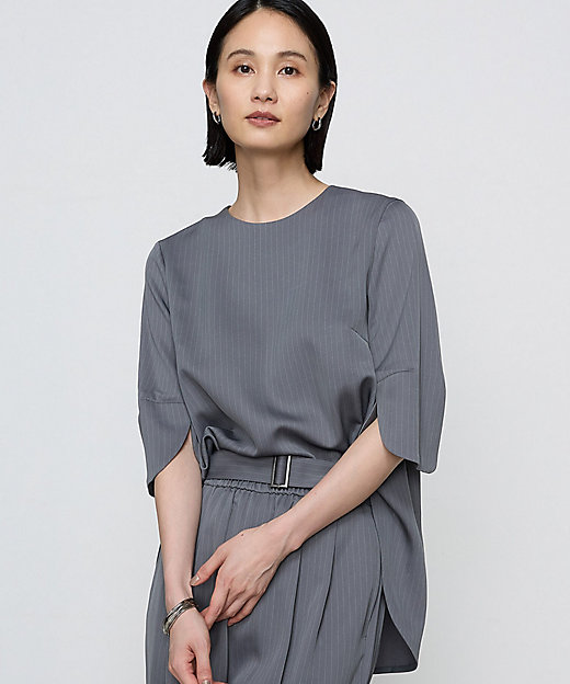 ブライトリーセットアップ】サテンストライプ プルオーバー