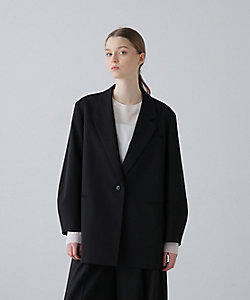 ストライプギャバ ダブルテーラードジャケット | maison TOMORROWLAND