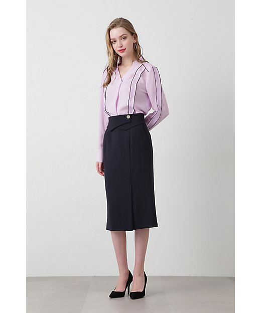 ◇バイカラーラインブラウス（0315110101） | PINKY&DIANNE