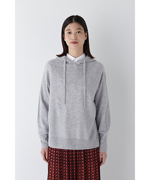 ◇ウールカシミヤフーディニット（0774270104） | human