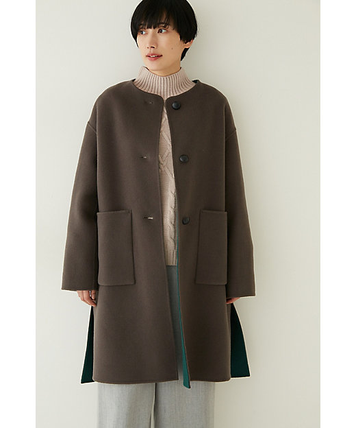 ◇ウールリバーコート（0772251101） | human woman (Women