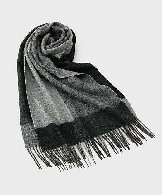 洗えるカシミヤ】大き目パネル柄 マフラー（2002375043