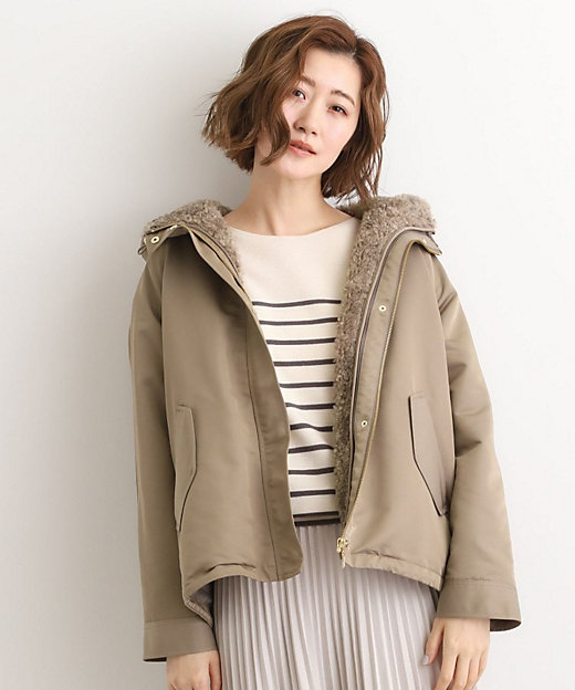 名品アウター／3WAY・はっ水】ボアライナー付マウンテンパーカ