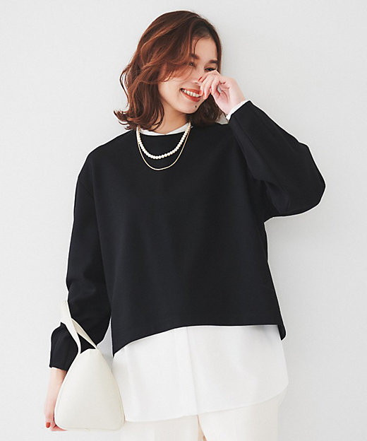 洗える／後ろファスナー】ダンボールプルオーバー