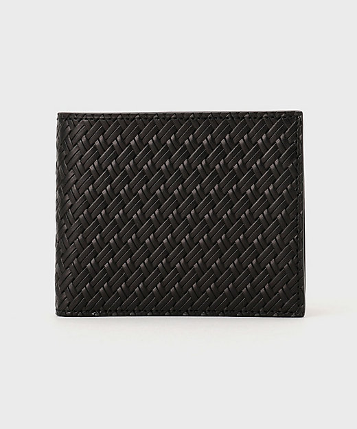 ブラック プリーツデザイン 二つ折り財布 2つ折り財布＜ブラック