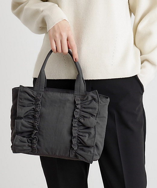 縦フリルナイロン2WAYトート（2002415675） | GROVE