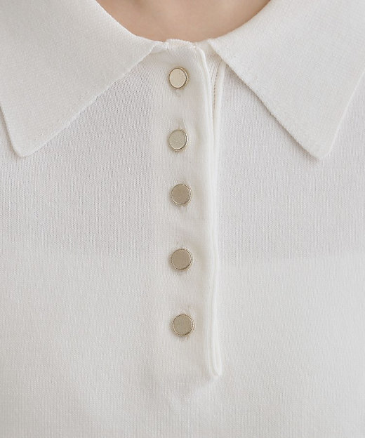 配色ポロニットプルオーバー（2002432250） | GROVE (Women