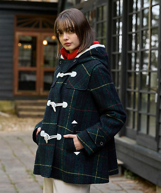 CLASSY．12月号掲載】タータンチェックショートダッフル