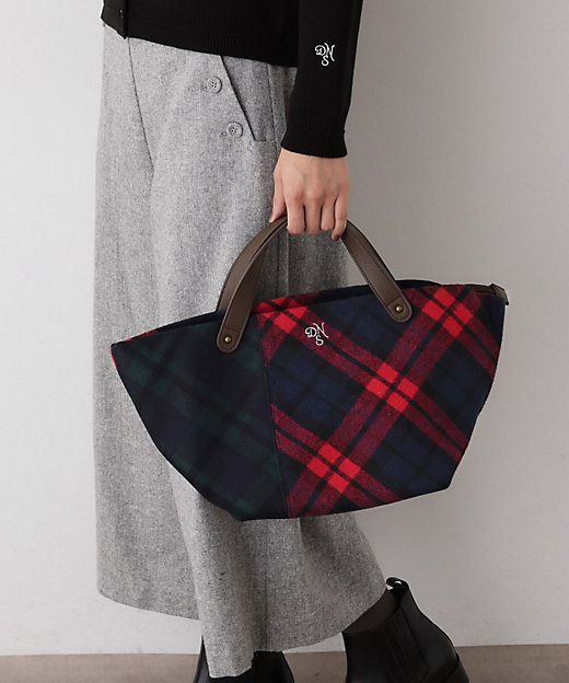 チェック柄ボートトートバッグ（2002542397） | Dessin