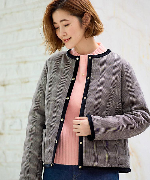 2WAY・リバーシブル】一枚でチェック柄も無地も！キルトジャケット
