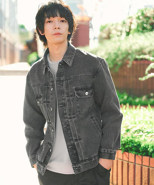 大人にも取り入れやすい】デニムジャケット セットアップ可／洗濯機