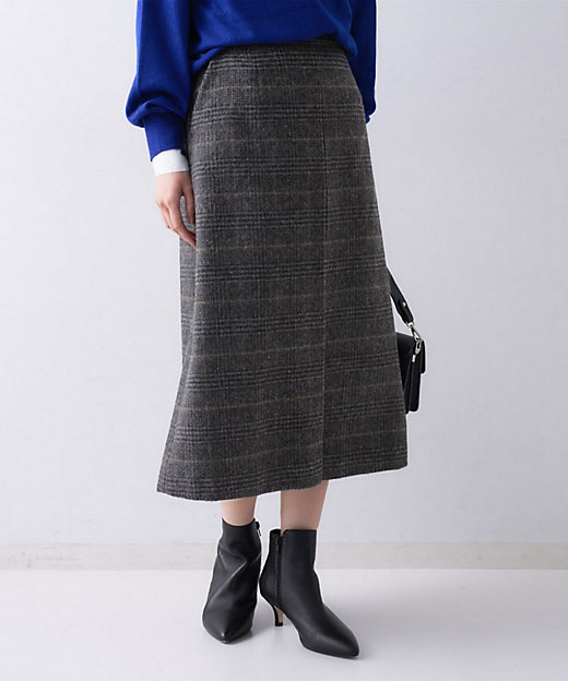 ふんわり／タイト見え】グレンチェックスカート（2002561499