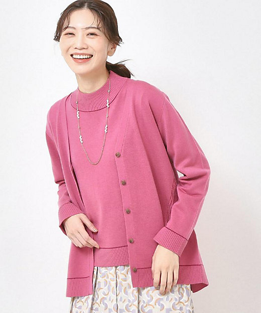 M～3Lサイズ／アンサンブル／洗える】エターナルニットVネック