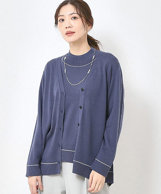 M～3Lサイズ／アンサンブル／洗える】エターナルニットVネック