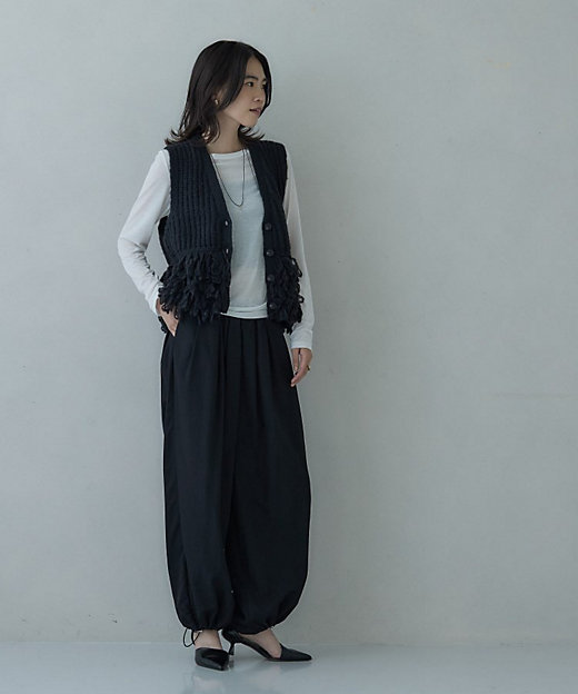 Vネックループニットベスト（2002537718） | GALLEST